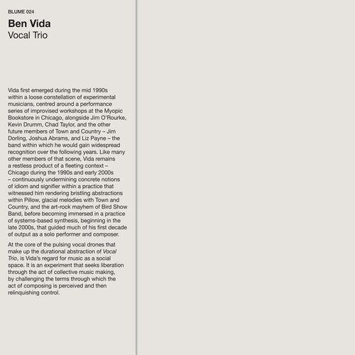 Vida,ben - Vocal Trio - Vinyl Record