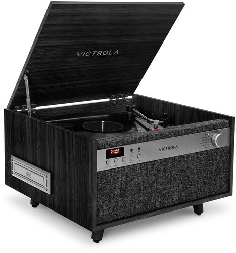 Victrola Vta820sbblk Century Bluetooth 6/1 Music Center Turntable Record Player Black