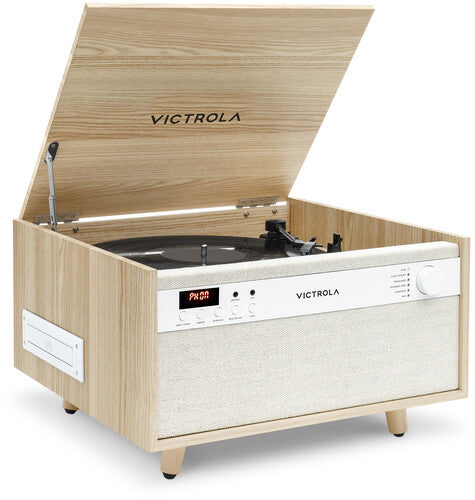 Victrola Vta820sbnat Century Blutooth 6/1 Music Center Turntable Record Player Natural