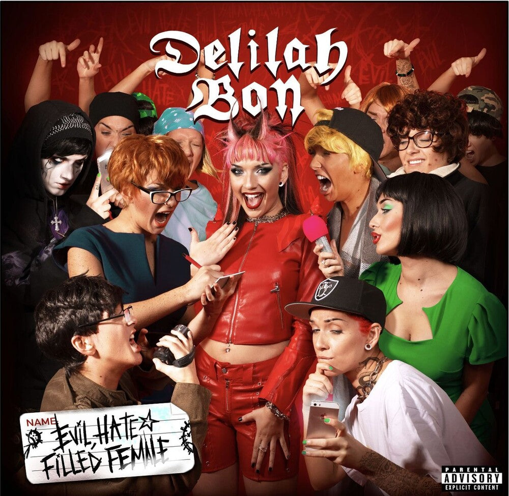 Evil, Hate Filled Female - Red & Neon Green Vinyl [LP] Vinyl Record
