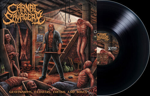 Carnal Savagery - Graveworms Cadavers Coffins & Bones - Vinyl Record