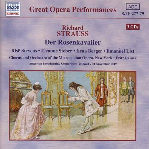 Reiner/the Met - Strauss-der Rosenkavalier Reiner Met 1950 - Music CD