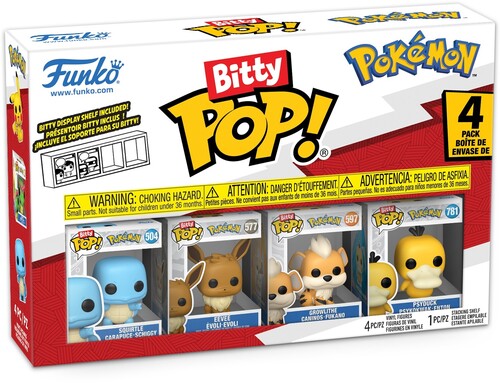Bitty Pop Pokemon - Bitty Pop Pokemon Squirtle 4pack - Collectibles