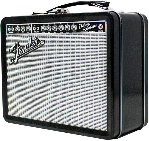 Pluginz Fender Amp Tin Lunch/stash Box Blk Slv Gri - Pluginz Fender Amp Tin Lunch/stash Box Blk Slv Gri - Novelties