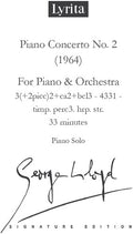 Lloyd,george - Piano Concerto No. 2 Piano Score - Special Products