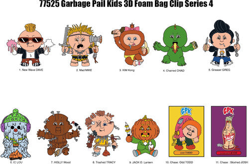 Garbage Pail Kids 3d Foam Bag Clip - Series 4 - Garbage Pail Kids 3d Foam Bag Clip - Series 4 - Collectibles