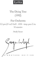Lloyd,george - Dying Tree For Orchestra - Study Score - Special Products