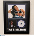 Tate McRae Signed Think Later CD Cover Framed 16x20 Display JSA