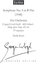 Lloyd,george - Symphony No. 5 - Study Score - Special Products