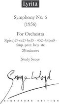 Lloyd,george - Symphony No. 6 - Study Score - Special Products