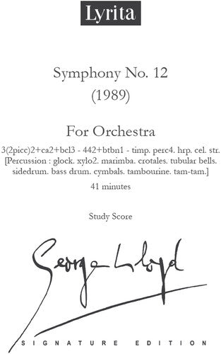 Lloyd,george - Symphony No. 12 - Study Score - Special Products