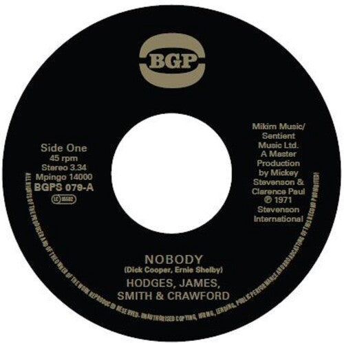 Hodges James Smith & Crawford / Hodges James Smith - Nobody / It Cracks Me Up - Vinyl Record