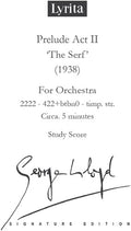Lloyd - Serf Prelude Act Ii - Study - Special Products