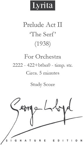 Lloyd - Serf Prelude Act Ii - Study - Special Products