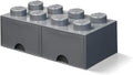 Room Copenhagen - Lego Brick Drawer With 8 Knobs Dark Grey - Collectibles