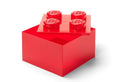 Room Copenhagen - Lego Storage Brick 4 Knobs Top Lid Translucent Red - Collectibles