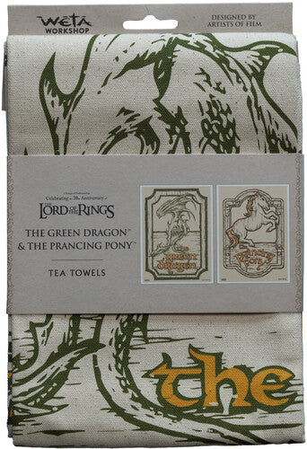 Other - Lotr Green Dragon & Prancing Pony Tea Towel (2pk) - Collectibles