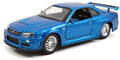 1:32 Ff - Brian's Nissan Skyline Gt-r (r34) Blue - 1:32 Ff - Brian's Nissan Skyline Gt-r (r34) Blue - Collectibles