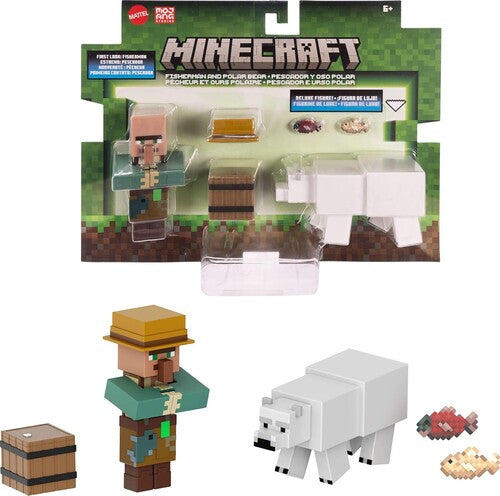Minecraft - Minecraft 3 25in Fisherman And Polar Bear 2 Pack - Collectibles