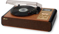 Jensen Jta385 Retro Turntable Record Player Cassette Radio Brown