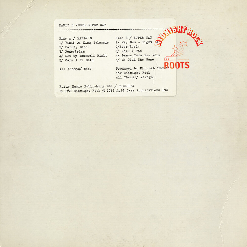 Early B Meets Super Cat [LP] Vinyl Record