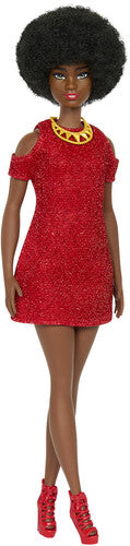 Barbie Fashionista - Barbie Fashionista Natural Black Hair & Red Dress - Collectibles