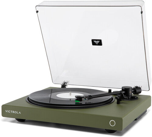 Victrola Vpt1520grn Wave Bluetooth Turntable Record Player Green
