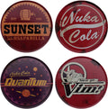 Fallout Set Of Four Metal Drinks Coasters - Fallout Set Of Four Metal Drinks Coasters - Collectibles
