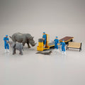 Artpla Zookeepers And White Rhinos Set - Artpla Zookeepers And White Rhinos Set - Collectibles