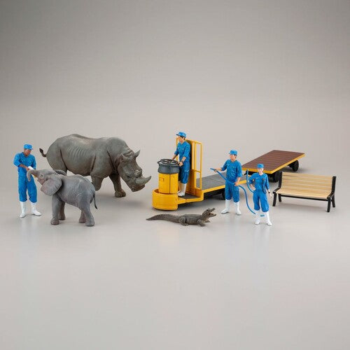 Artpla Zookeepers And White Rhinos Set - Artpla Zookeepers And White Rhinos Set - Collectibles