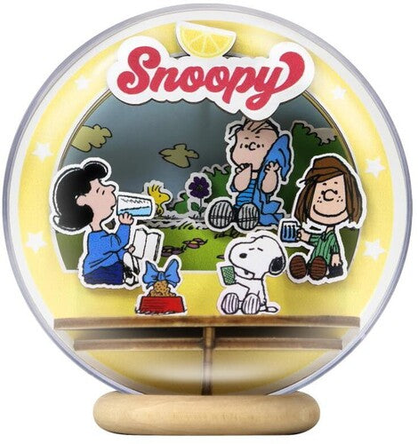 Snoopy Picnic Party Wooden Crystal Ball - Snoopy Picnic Party Wooden Crystal Ball - Collectibles