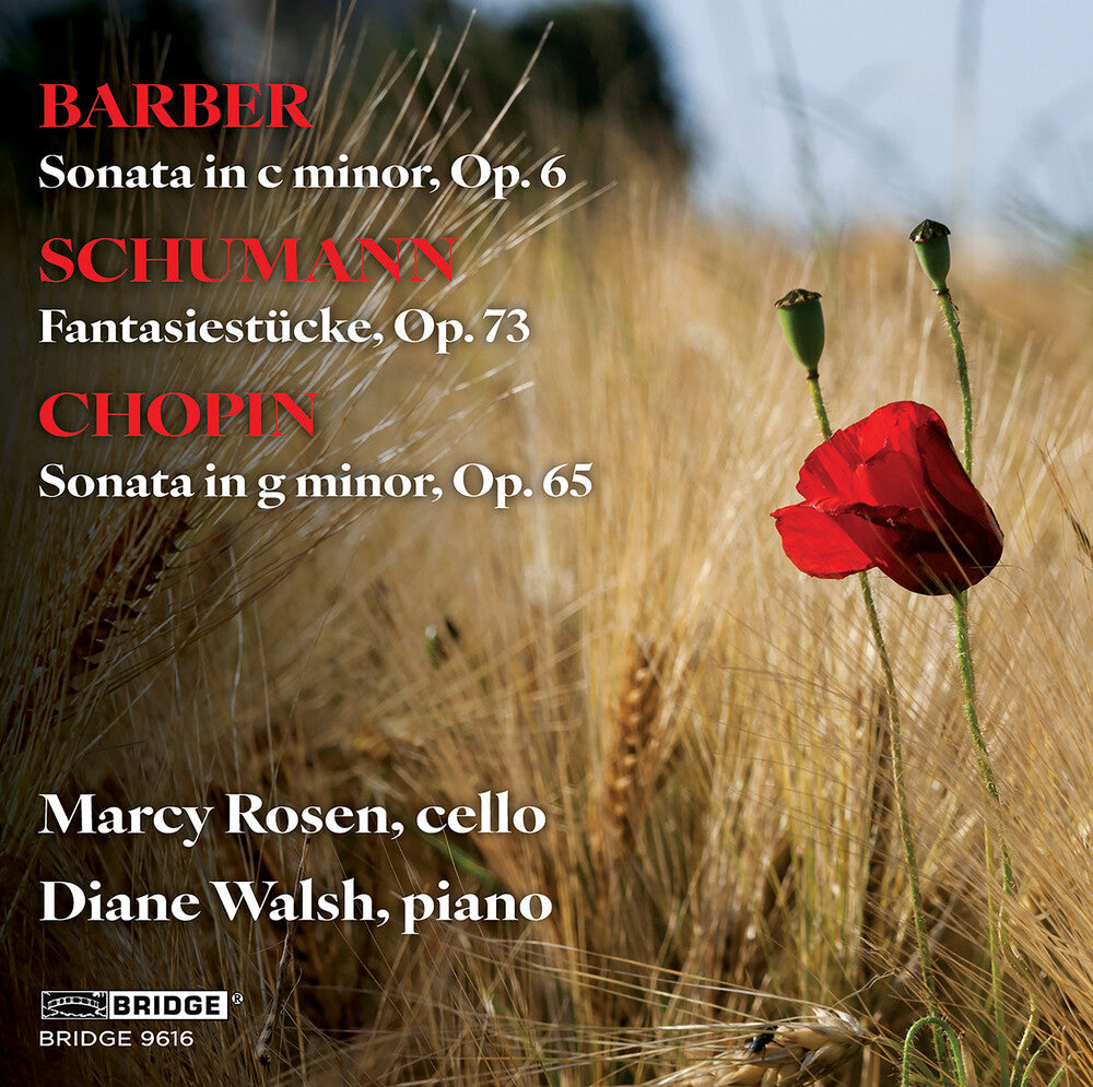 Marcy Rosen - Barber Schumann & Chopin: Music For Vc & Piano [CD]