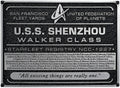 Star-trek Discovery Ships Shenzhou Plaque - Star-trek Discovery Ships Shenzhou Plaque - Collectibles