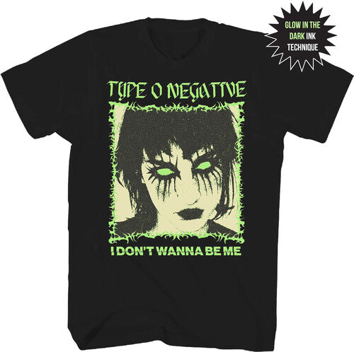 Type O Negative I Don't Want Glow F/b Small Black - Type O Negative I Don't Want Glow F/b Small Black - Apparel