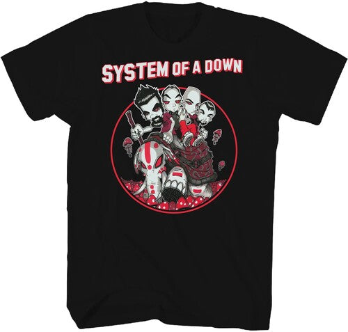 System Of A Down Mushroom People Tshirt Medium Blk - System Of A Down Mushroom People Tshirt Medium Blk - Apparel