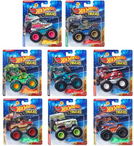Hot Wheels Monster Trucks - Hot Wheels Monster Trucks 1 64 8 Piece C Asrt - Collectibles