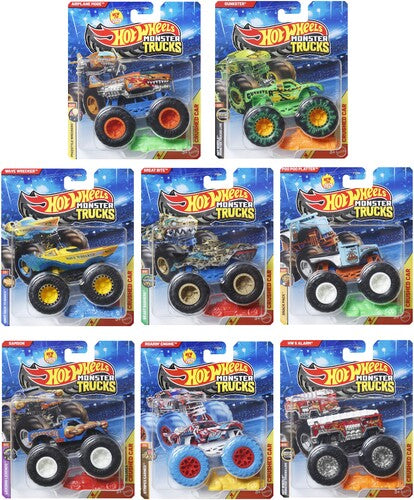 Hot Wheels Monster Trucks - Hot Wheels Monster Trucks 1 64 8 Piece F Asrt - Collectibles