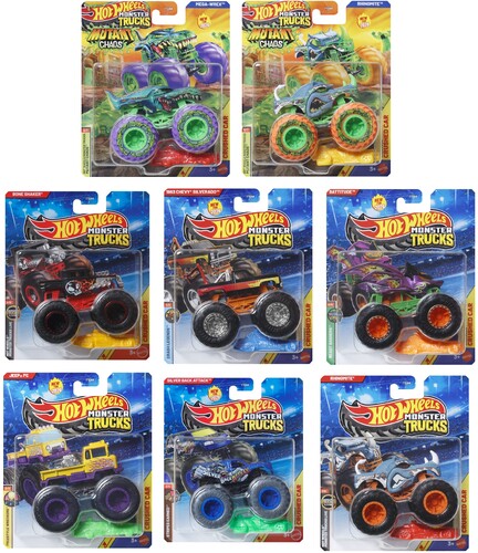 Hot Wheels Monster Trucks - Hot Wheels Monster Trucks 1 64 8 Piece G Asrt - Collectibles
