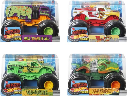Hot Wheels Monster Trucks - Hot Wheels Monster Trucks 1 24 4 Piece C Asrt - Collectibles