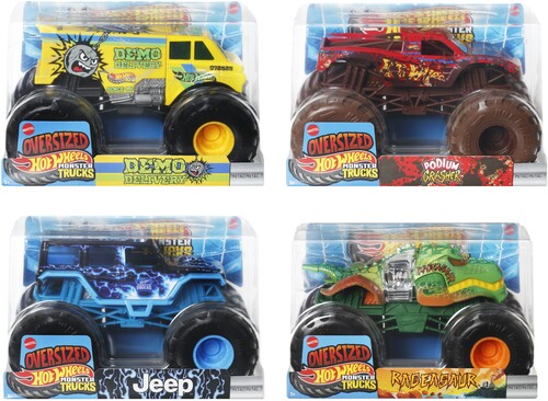 Hot Wheels Monster Trucks - Hot Wheels Monster Trucks 1 24 4 Piece F Asrt - Collectibles