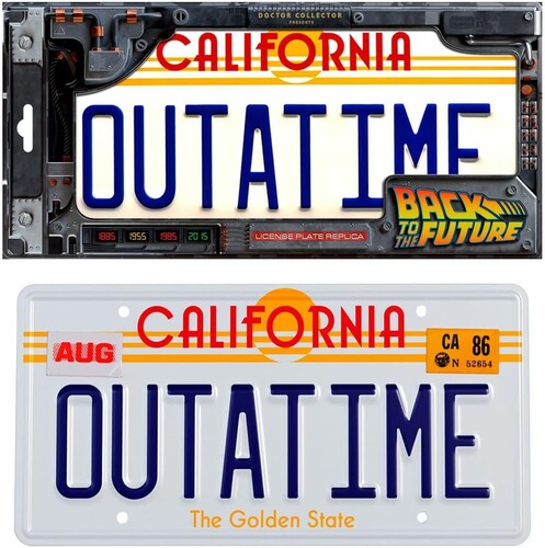 Back To The Future Outatime License Plate - Back To The Future Outatime License Plate - Collectibles