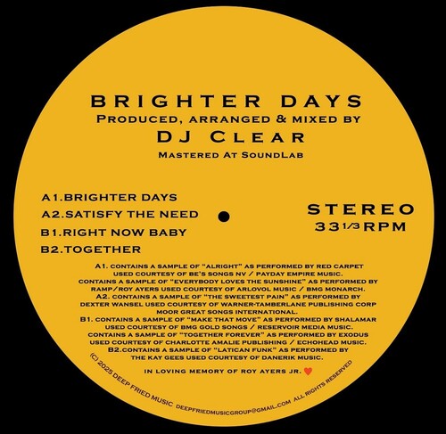 Dj Clear - Brighter Days - Vinyl Record