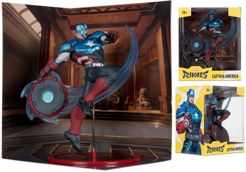 Marvel Rivals Coll 1:10th Wv1 - Captain America - Marvel Rivals Coll 1:10th Wv1 - Captain America - Collectibles