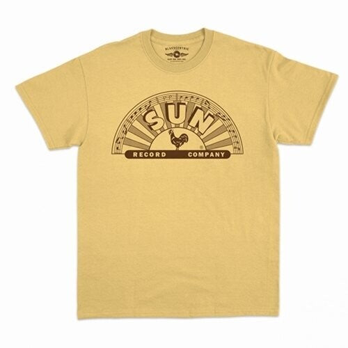 Sun Records Brown Logo T-shirt Yellow Xl - Sun Records Brown Logo T-shirt Yellow Xl - Apparel
