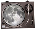 3d Moon Vinyl Record Graphic Turntable Slip Mat - 3d Moon Vinyl Record Graphic Turntable Slip Mat - Vinyl Accessories