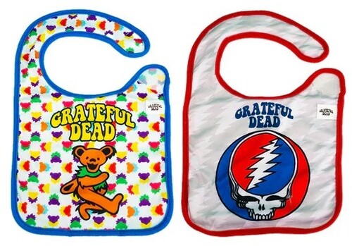 Daphyls Grateful Dead Soft Bibs 2 Pack Dapgdb2pk - Daphyls Grateful Dead Soft Bibs 2 Pack Dapgdb2pk - Novelties