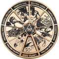 D&d Gold Colored Alignment Spinner Pin Badge - D&d Gold Colored Alignment Spinner Pin Badge - Collectibles