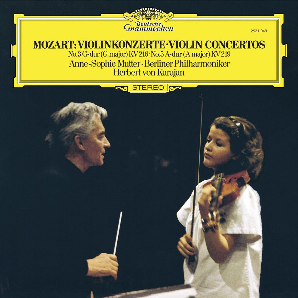 Mozart / Anne Mutter -Sophie / Von Karajan,Herbert - Mozart: Violin Concertos 3 & 5 (Blk) (Uk) [LP]