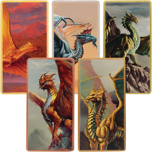 D&d Metallic Dragons 5 Piece Ingot Set - D&d Metallic Dragons 5 Piece Ingot Set - Collectibles