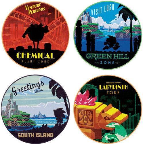 Sonic The Hedgehog - Set Of 4 Location Coasters - Sonic The Hedgehog - Set Of 4 Location Coasters - Collectibles